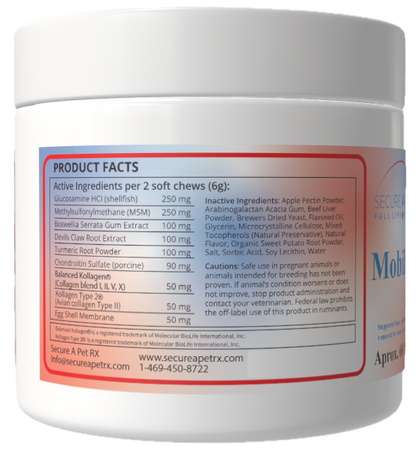 <span style="color:red;">Mobility</span><span style="color:#0F4FA0;">+™</span>from Secure a Pet RX™