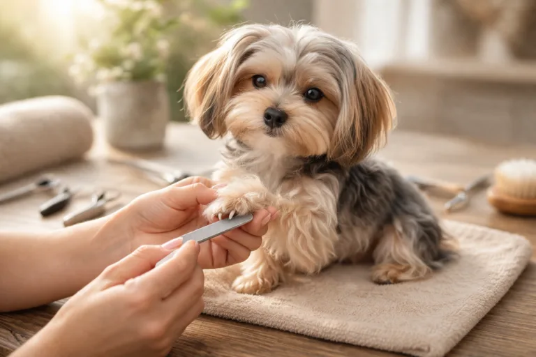 Small dog paws getting doen